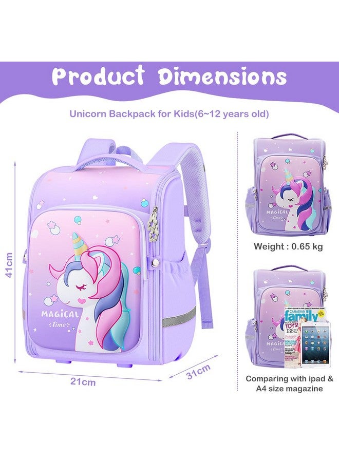  بالي حقائب PALAY® Unicorn للفتيات حقائب مدرسية أنيقة للفتيات حقائب مدرسية متينة ومقاومة للماء للأولاد والأطفال من سن 7 إلى 12 عامًا حقيبة ظهر لطيفة كبيرة الحجم كهدية عيد ميلاد للفتيات - Image 4