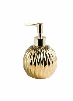 Y&D Gold Soap Dispenser with Ceramic Pump Bottle for Bathroom Elegant Hand Shower,400ML (Gold)  - Image 1