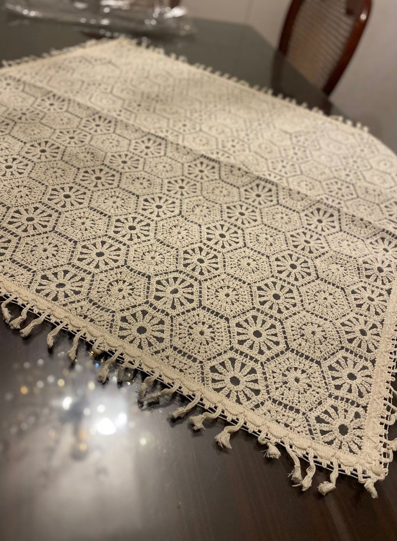 ماركة غير محددة مفرش للطاوله مصنوع من وحدات من التطريز اليدوي  - Image 1