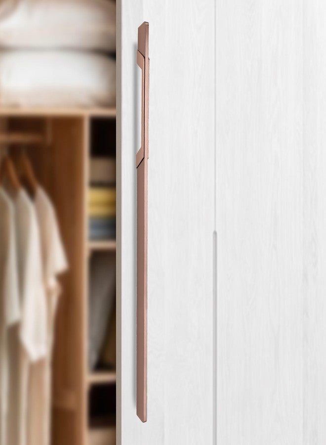 RAB Handle Zinc Kitchen and Office Drawer/Cabinet/Door/Wardrobe Furniture Handle (Code:- Hand K23, Finish:- Rose Gold, Size:- 36", Pack of 1 PCS) - Image 1