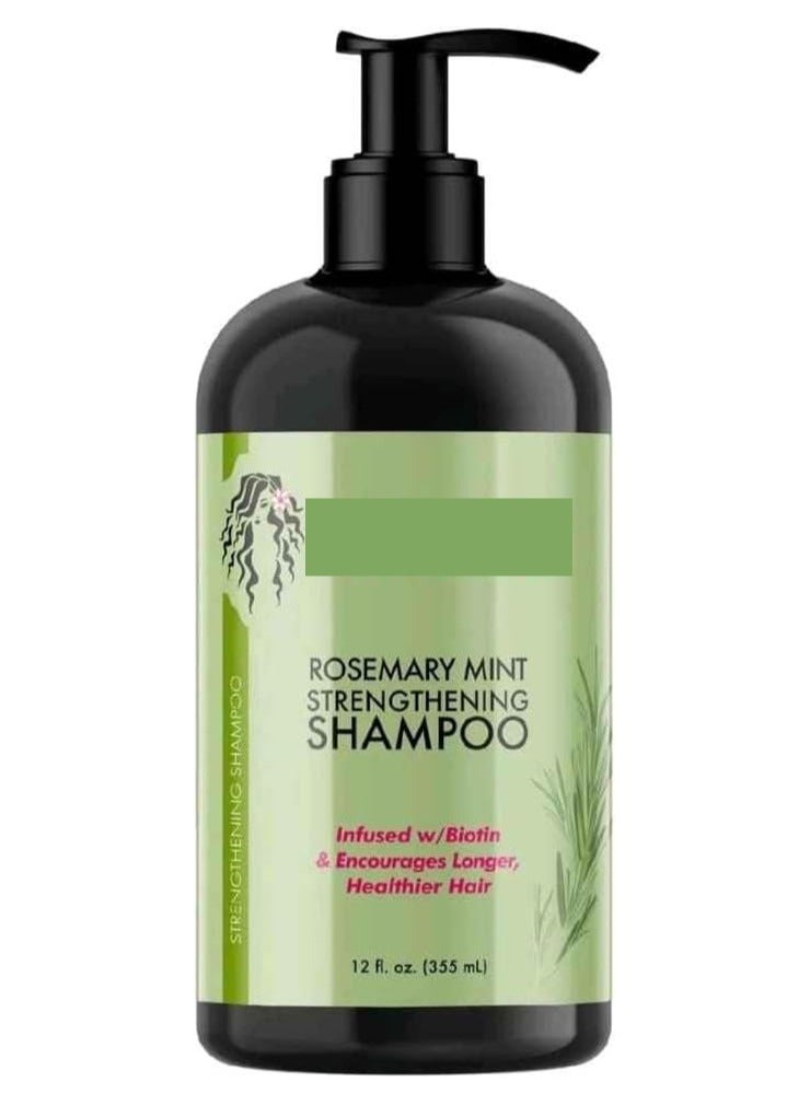 DubaiGallery Rosemary Mint Strengthening Set - Shampoo, Conditioner, Hair Mask - Infused with Biotin, Cleanses and Helps Strengthen Weak and Brittle Hair 355 ml / 12 Oz - Image 2