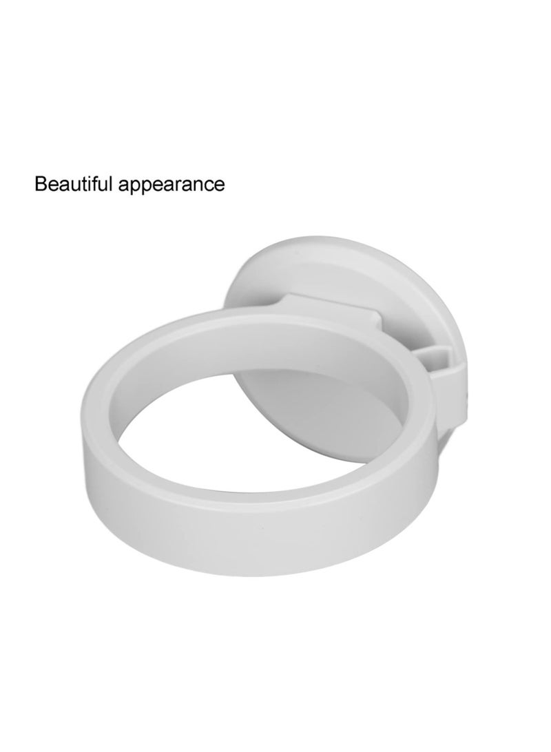 Abania Hair Dryer Holder Rack, Self Adhesive Space Saving Hair Dryer Storage Organizer for Bathroom, Special Structure Design with Plug Storage,White - Image 3