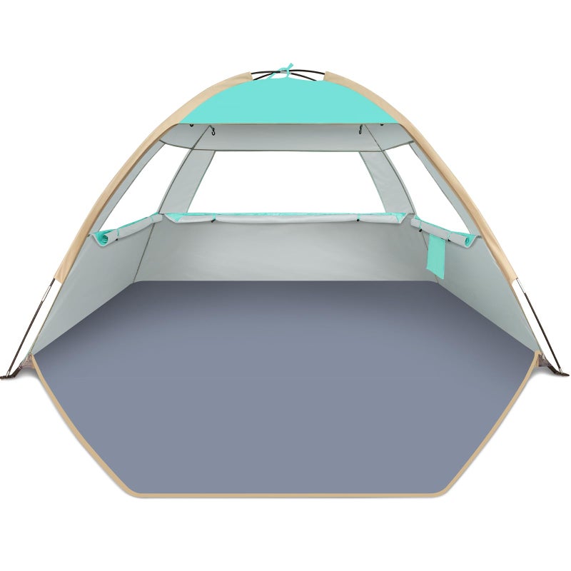 Gorich Beach Tent Sun Shelter for 34567810 Person with UPF 50 UV Protection Lightweight Easy Setup Beach Shade Canopy Portable Beach Shade Tent Beach Cabana