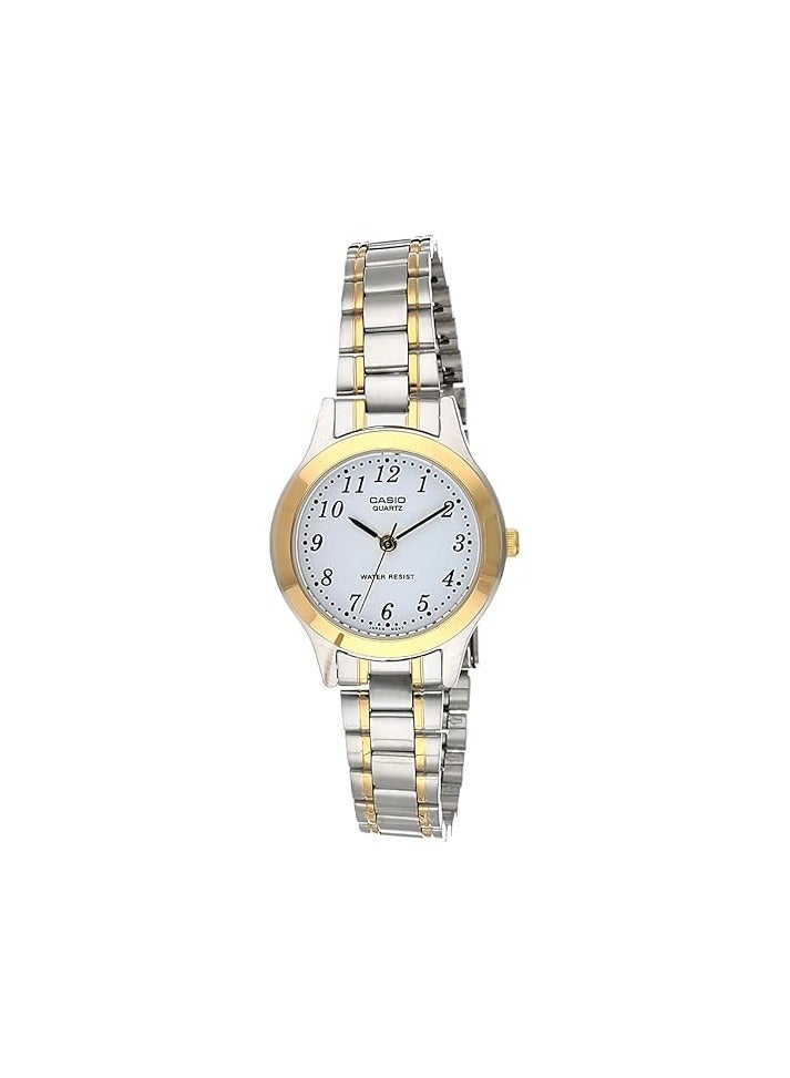 Casio Womens Quartz Watch, Analog Display and Leather Strap LTP-1128G-7B - Image 1