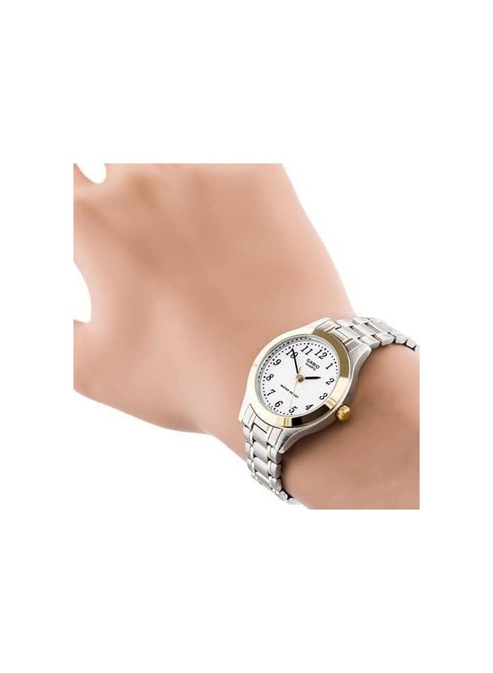 Casio Womens Quartz Watch, Analog Display and Leather Strap LTP-1128G-7B - Image 4