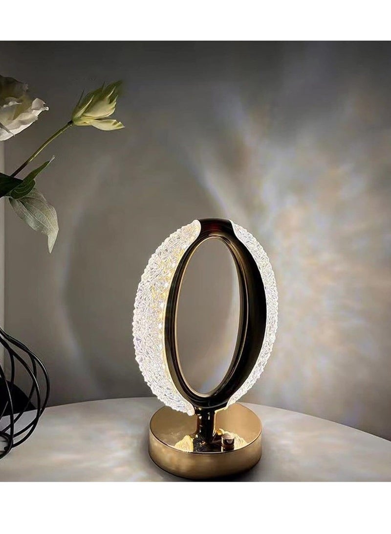 ELTRAZONE MAGA ZONE Crystal Diamond Nightlight Table Lamp – Elegant Round & Oval Design with Type-C Port and Tricolor Dimming - Image 4