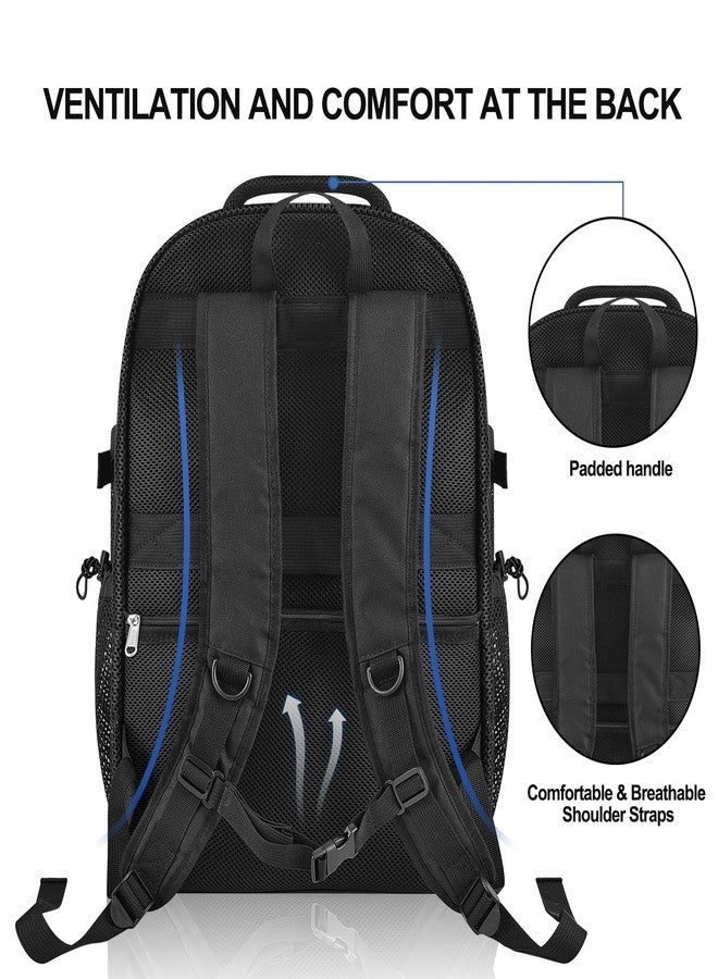 USPECLARE Heavy Duty X-Large Mesh Backpacks for Adults,Semi-Transparent college Backpacks with Rain cover for School, Beach, and Travel (X-Large) - Image 4