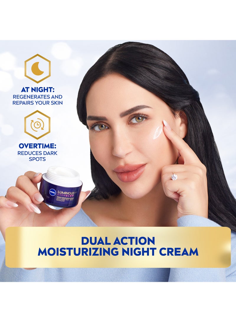 Nivea كريم ليلي مضيء 630 لتوحيد لون البشرة ومكافحة البقع الداكنة - عبوة من 2 - Image 5
