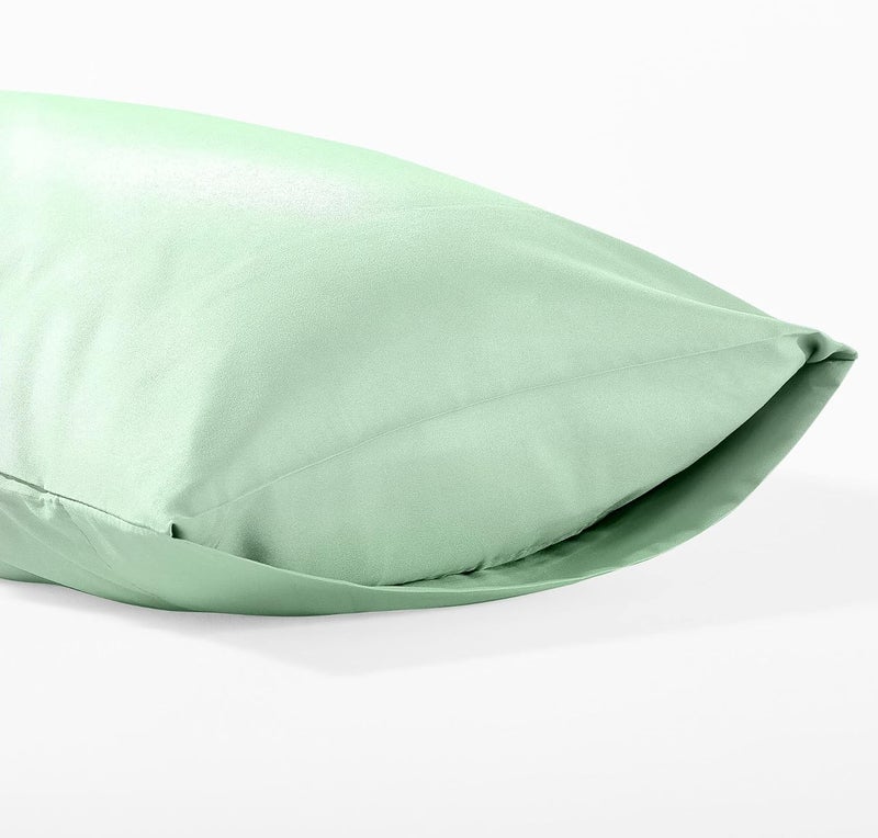 EVOLIVE Ultra Soft Brushed Microfiber King Size 20"x40" Pillowcases Pair with Envelope Clousure Set of 2 (20"x40" King, Mint) - Image 4