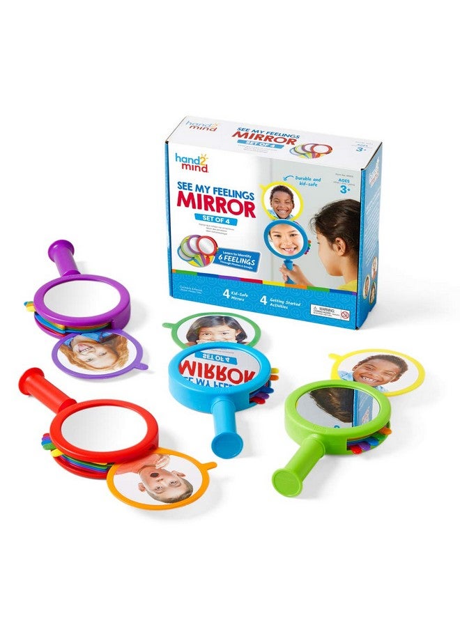 hand2mind hand2mind See My Feelings Mirror, Play Therapy Toys, Mindfulness for Kids, Emotional Regulation for Kids, Social Emotional Learning Activities, Calm Down Corner Supplies, Calming Corner (Set of 4) - Image 1