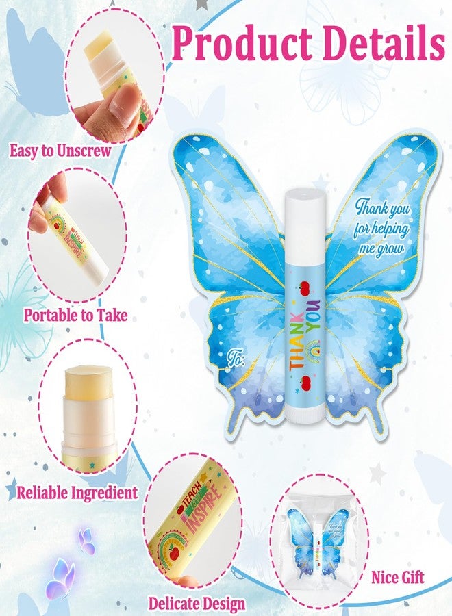 ojustbeok 15 Pack Teacher Employee Appreciation Gifts Bulk Lip Balm Thank You for Being My Teacher Moisturizing and Nourishing Lip Care Set for Graduation Teacher’s Day Retirement Birthday Party Supplies - Image 3