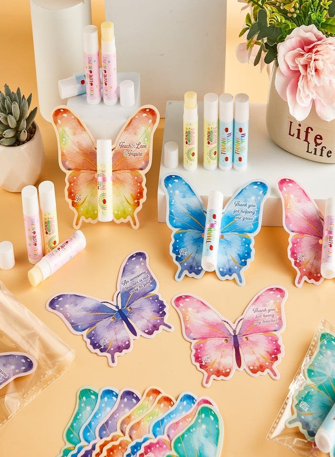 ojustbeok 15 Pack Teacher Employee Appreciation Gifts Bulk Lip Balm Thank You for Being My Teacher Moisturizing and Nourishing Lip Care Set for Graduation Teacher’s Day Retirement Birthday Party Supplies - Image 5