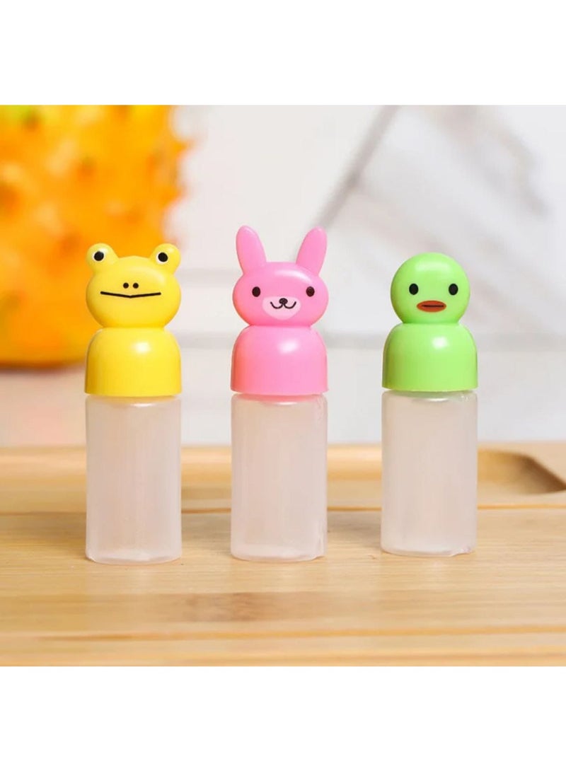 عبوات صوص صغيرة بغطاء أشكال حيوانات لطيفة – زجاجات تعبئة صوص ولانش بوكس للأطفال – آمنة وسهلة الاستخدام وقابلة لإعادة الاستخدام - Image 2