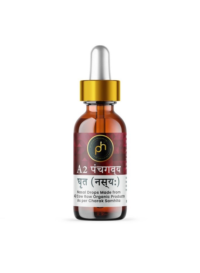 Ph A2 Panchgavya Ghrit Nasya Nasal Drops|Effective In Snoring Sinus Vata Pita Kapha And Nasal Issues Iso Fda Gmp Certified - Image 1