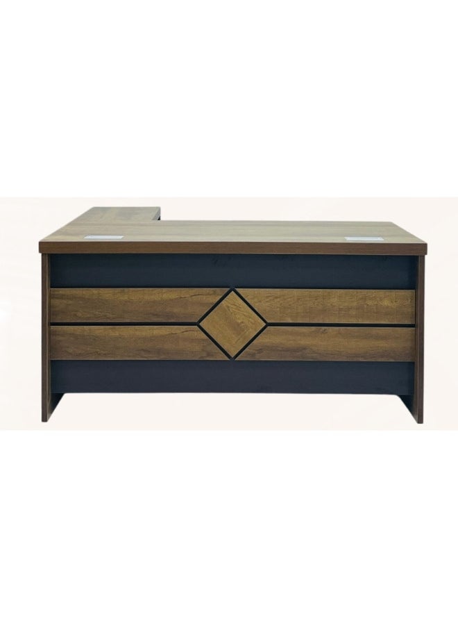 ALWASIT HOME - ALWASIT HOME L shape office tabe|L shape office tabe with drawers |Office Manager Table L Shape|L shape office table for Home | Color White |L 160*W80*H75 cm - Image 1