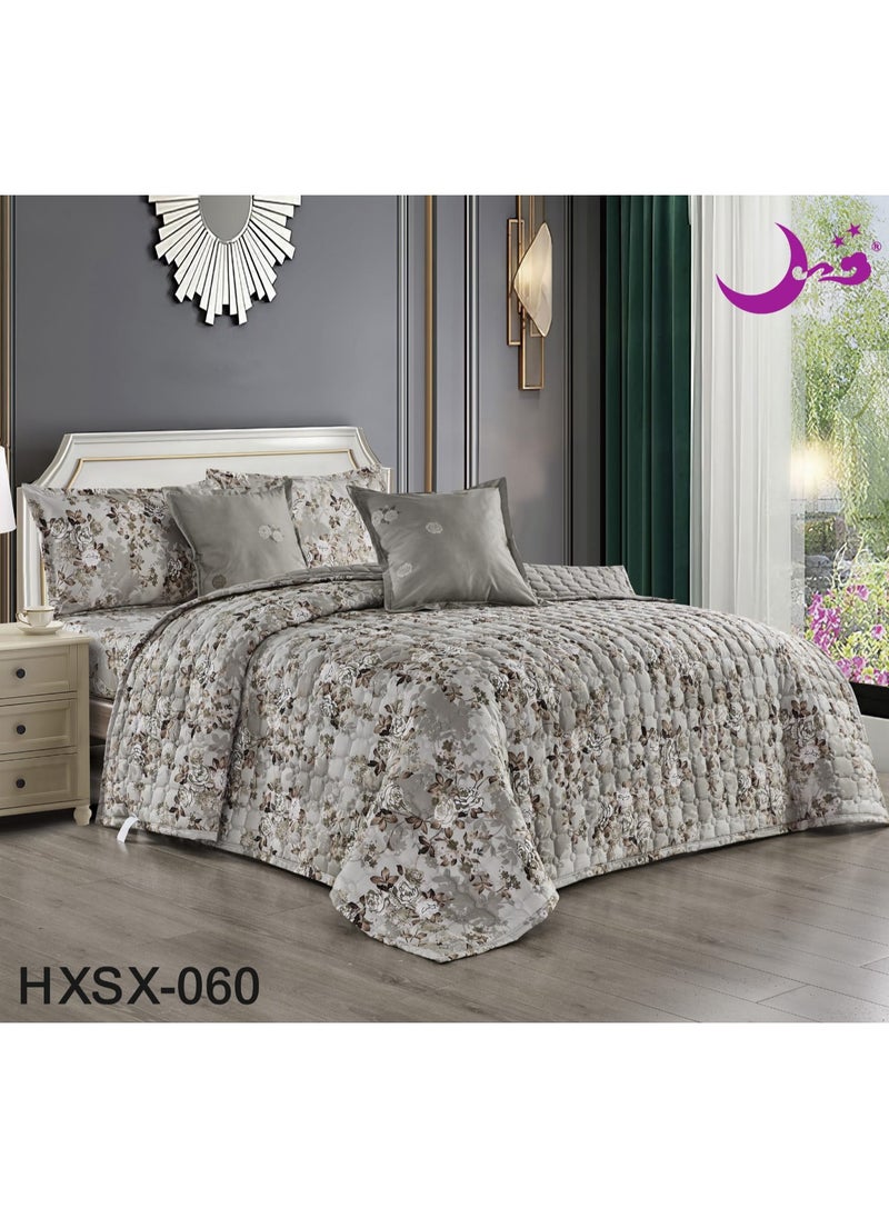 AKD Compressed floral quilt set, 6 pieces, size 240 * 220 cm 