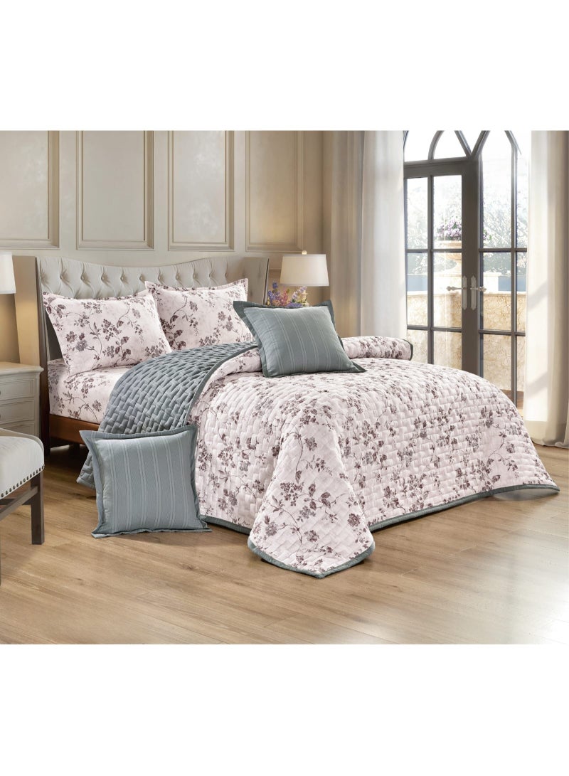 AKD Compressed floral quilt set, 6 pieces, size 240 * 220 cm - Image 1