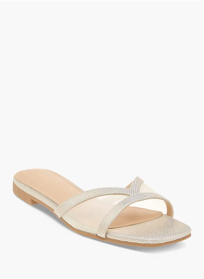 Flora Bella By Shoexpress Women Textured Slip-On Sandals