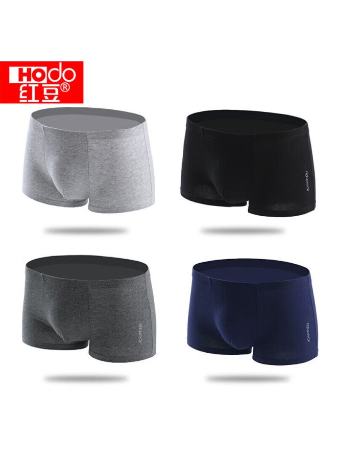 Hongdou Men's Cotton Comfortable Elastic Men's Boxer Briefs Set Of Four 180/86a - Image 1