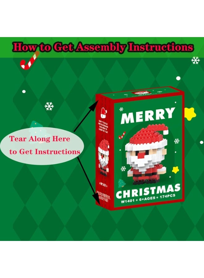 مجموعة مكعبات بناء سانتا كلوز لعيد الميلاد متوافقة مع تقويم مجيء ليغو 2025، صندوق هدايا العطلات، هدايا رأس السنة الجديدة للأطفال والأولاد والبنات والبالغين - Image 5
