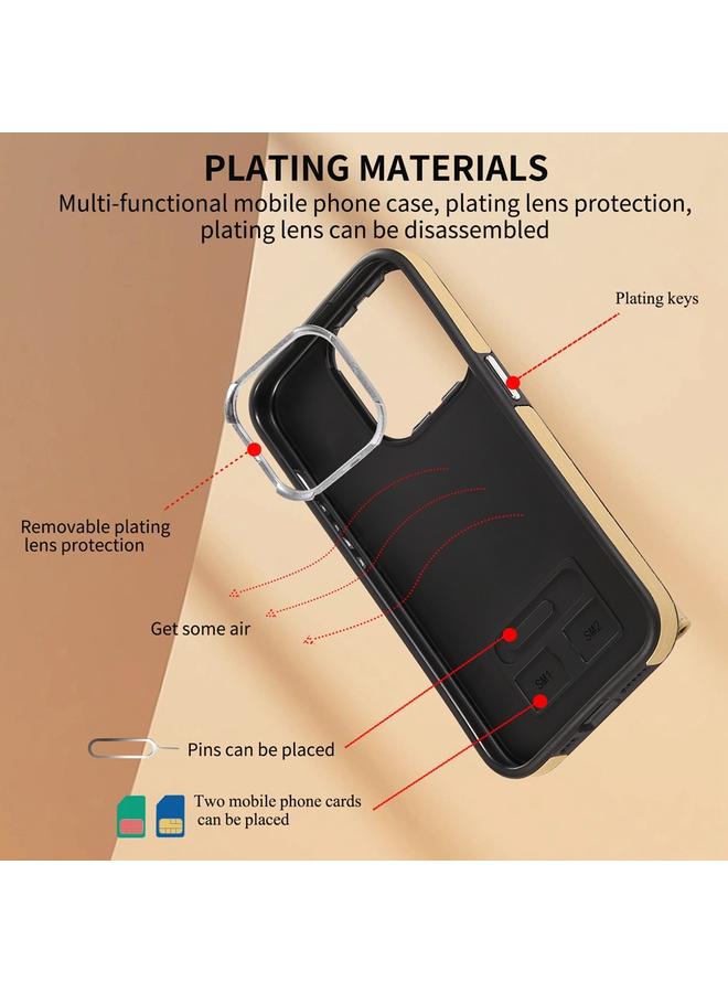 S-TOP Case For iPhone 12 / 12 Pro Brushed Texture Wallet Ring Holder Phone Case - Image 4