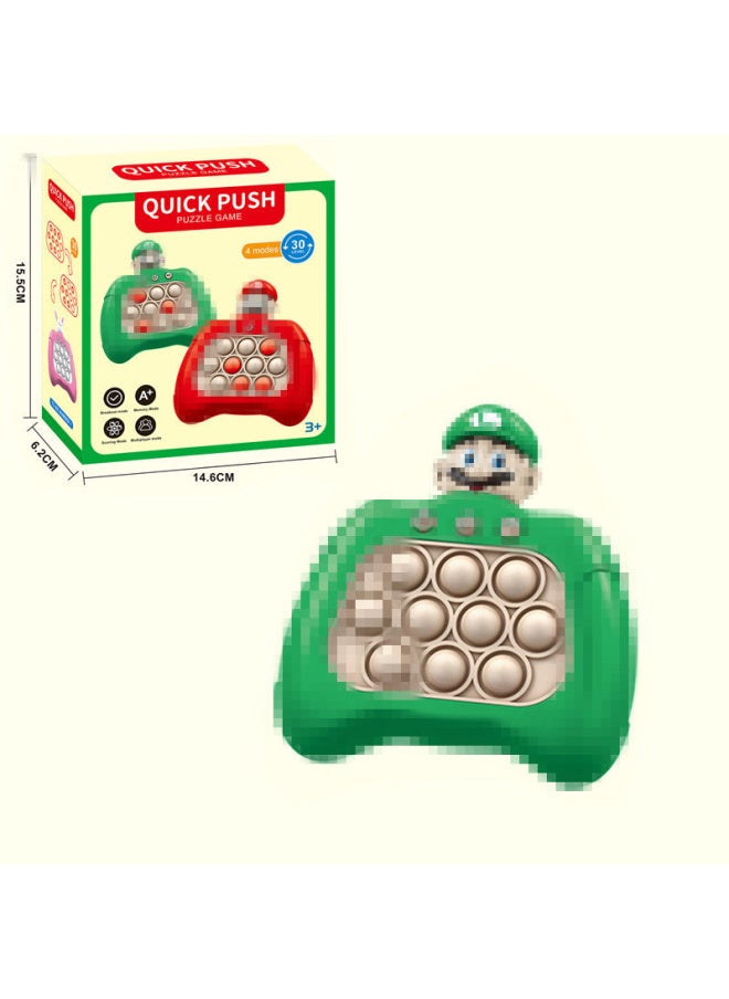 Children's Hamster Handheld Game Machine Key Chain Schoolbag Hanging Accessories School Surrounding Toys Wholesale-Color:Mario  English Three Generations  - Image 1