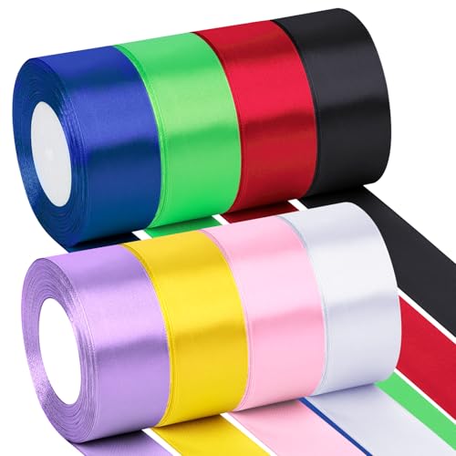 NESCCI 200 Yards Ribbon,1-1/2 Inch Satin Ribbon,Single Face Satin Ribbons, Perfect for Gift Wrapping,Wedding Decoration,Handmade Bows,Wrapping Bouquet, Halloween, Christmas - Image 1