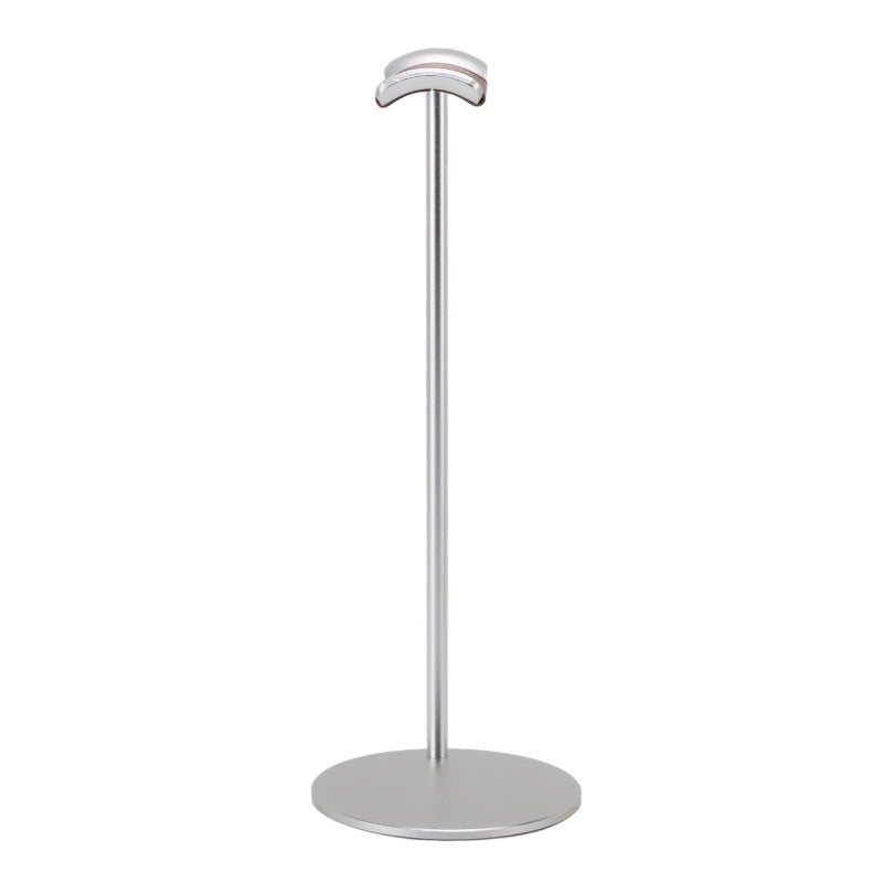 Aluminum Alloy Headphone Stand Silver Desktop Gaming Headset Holder - Sturdy Elegant Design - Soft Cushioned Top for Home Studio Computer - Image 2