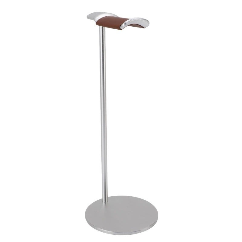 Aluminum Alloy Headphone Stand Silver Desktop Gaming Headset Holder - Sturdy Elegant Design - Soft Cushioned Top for Home Studio Computer - Image 5