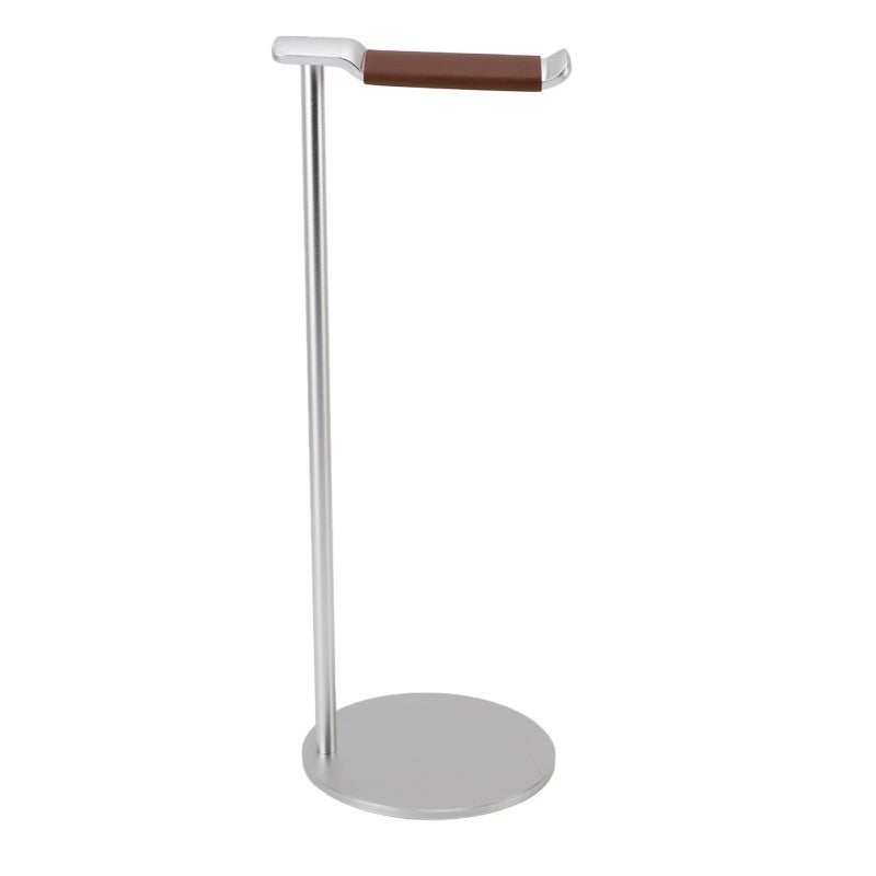 Aluminum Alloy Headphone Stand Silver Desktop Gaming Headset Holder - Sturdy Elegant Design - Soft Cushioned Top for Home Studio Computer - Image 3