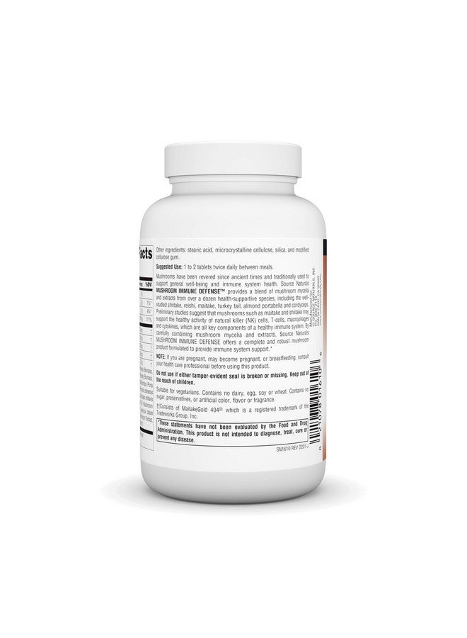 Source Naturals Mushroom Immune Defense, 120 Tablets - Image 3