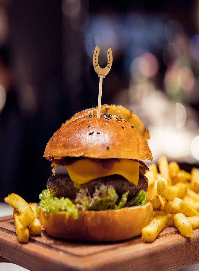 بامبو إم إن أعواد تزيينية من الخيزران على شكل حدوة حصان، بطول 5.9 بوصة، مثالية لتقديم الكوكتيلات والسندويشات والفواكه، مناسبة للمناسبات الخاصة، والأعياد، والمطاعم، وحفلات البوفيه، 100 قطعة - Image 5