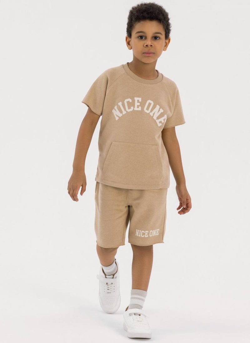 MINOTI Boy’s Two-Piece Set with Printed T-Shirt and Shorts - Image 1