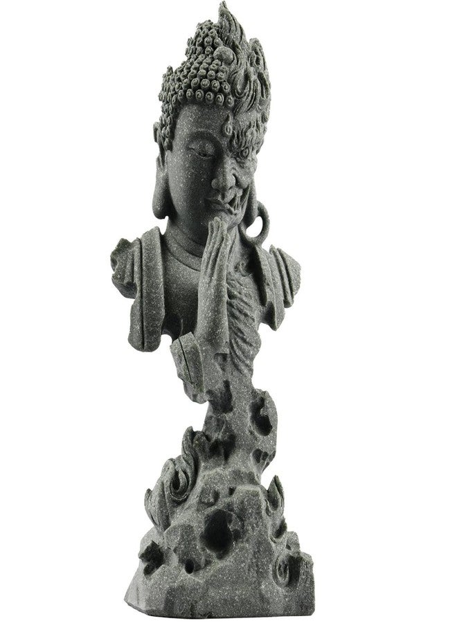 livelyfish Meditating Buddha Statue Zen Garden Statues Sandstone Thinker Buddha Sculpture Figurine for Fish Tank Aquarium Home Decorations, Gift (CS) - Image 1