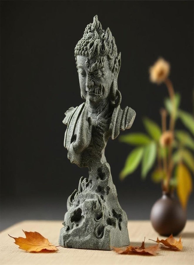 livelyfish Meditating Buddha Statue Zen Garden Statues Sandstone Thinker Buddha Sculpture Figurine for Fish Tank Aquarium Home Decorations, Gift (CS) - Image 2