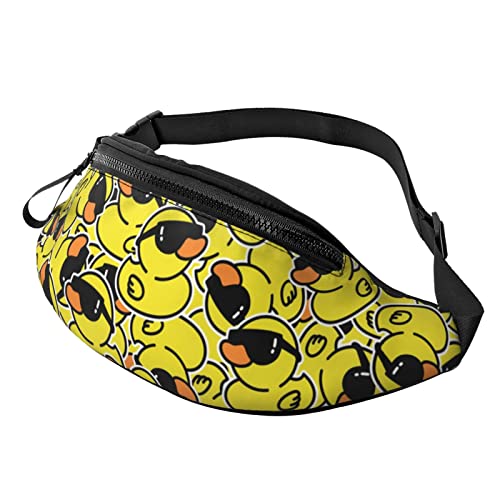 TUSBUIR Funny Duck with Glasses Fanny Pack Crossbody Waist Bag Pack for Men Women Belt Bag for Travel Walking Running Hiking Fishing - Image 1