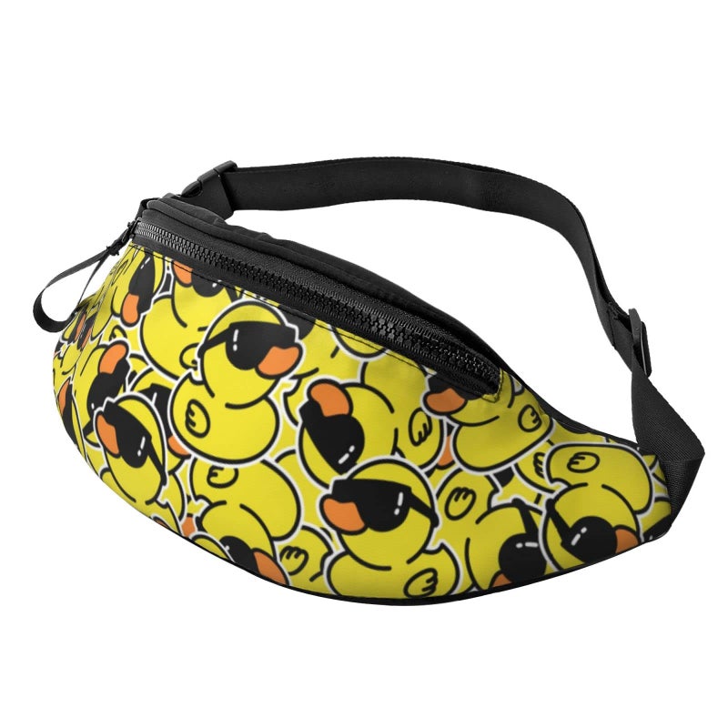 TUSBUIR Funny Duck with Glasses Fanny Pack Crossbody Waist Bag Pack for Men Women Belt Bag for Travel Walking Running Hiking Fishing - Image 2