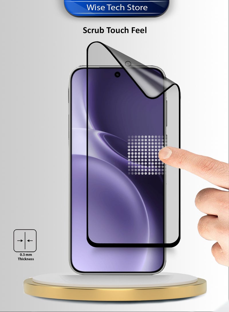 دبليو تيك فيفو X300 برو 5G 2025 واقي شاشة كامل من السيراميك النانو الفاخر مع غراء كامل وتغطية كاملة وطبقة مضادة لبصمات الأصابع (MSCNMN) - شفاف/أسود - Image 4