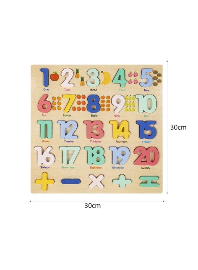 Wooden Fractions and Numbers Learning Board  - Image 2