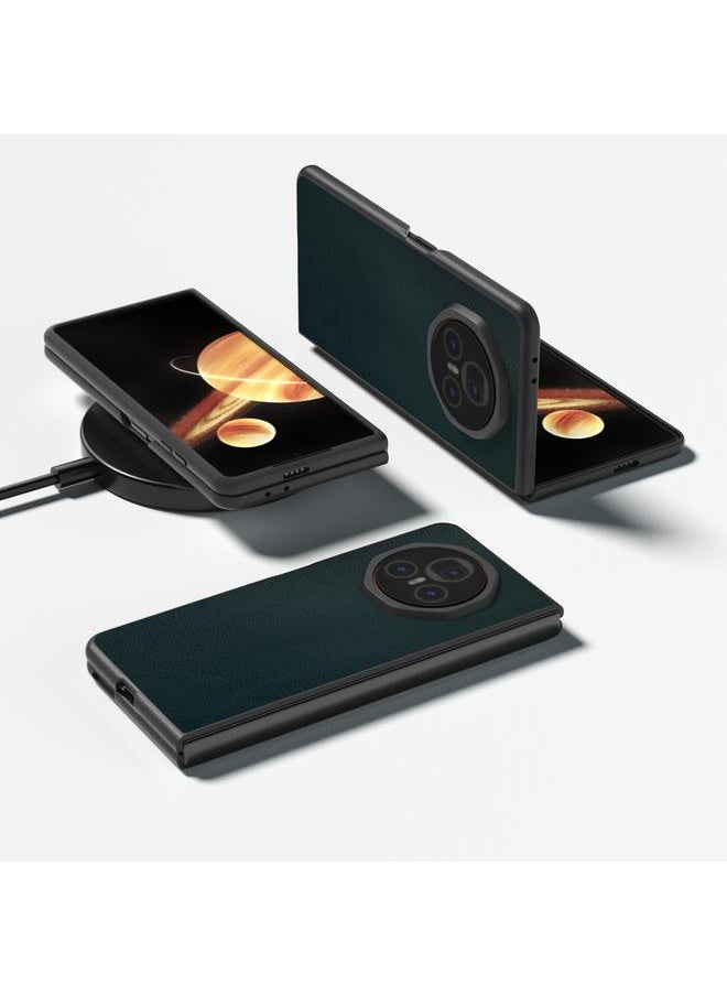 Zaboon Case For Honor Magic V3 PU Leather Black Frame Full Coverage Phone Case  - Image 2