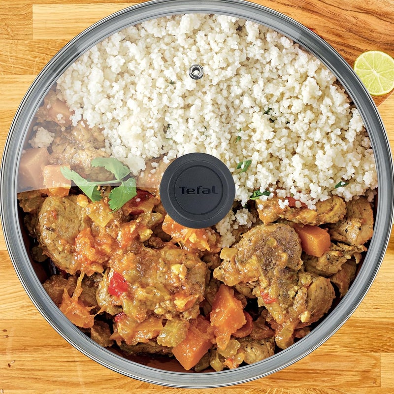 T-fal TEFAL Cooking Pot | Tempo Flame 24 cm Non Stick Casserole With Lid | Red | Aluminium | 2 Years Warranty | C3044685 - Image 3