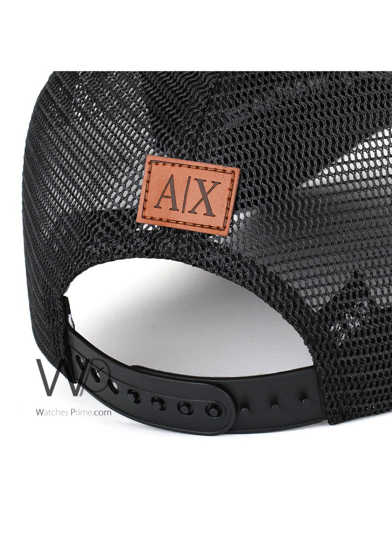 Armani Exchange Armani Exchange AX Trucker Mesh Cap Gray Color Cotton Hat For Men - Image 3