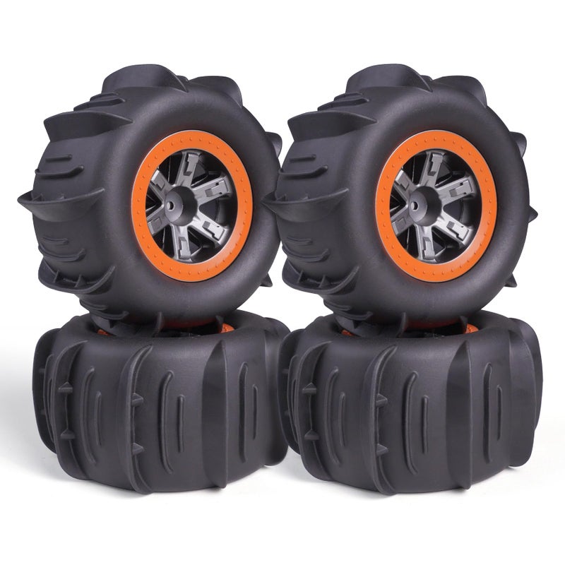 Hosim RC Wheels 12mm Hex for 110 Scale RC Car Tires for Traxxas SlashX07X089125915591569201E9205E9206E200E201ERZ001GA104009 and Most 110 RC Buggy Trucks Tires Replacement - Image 3