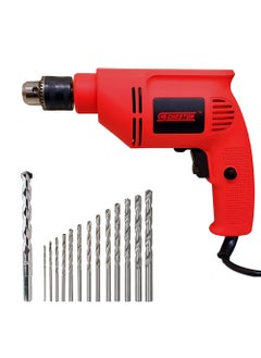 CHESTON Cheston 10 mm Drill Machine Set 400W Drill Kit with 13 HSS Bit All Different Surfaces 1 WallBrick Bit with Black Tool Box Drill For Wall Wood Metal Sheets Variable Speed ReverseForward function 2600 RPM Electrical Power Tool Kit For Multipurpose Use  - Image 1
