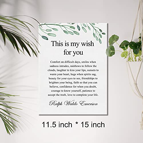 JerLoe Inspirational Quotes Canvas Wall Art Motivational This is My Wish for You Quote Canvas Print Positive Canvas Painting Office Home Wall Decor Framed Gift 12x15 Inch - Image 2