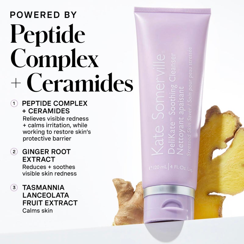 Kate Somerville DeliKate Soothing Cleanser â€“ Hydrating Face Wash for Sensitive Skin, Clinically Proven to Relieve Redness, Irritation & Tightness, 4 Fl Oz - Image 2