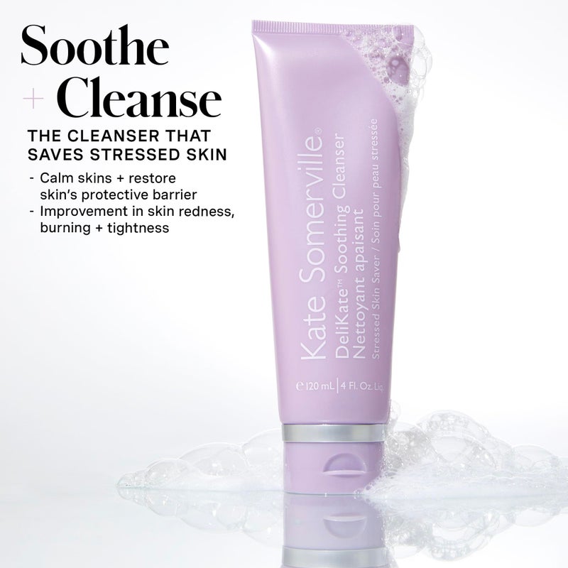 Kate Somerville DeliKate Soothing Cleanser â€“ Hydrating Face Wash for Sensitive Skin, Clinically Proven to Relieve Redness, Irritation & Tightness, 4 Fl Oz - Image 3
