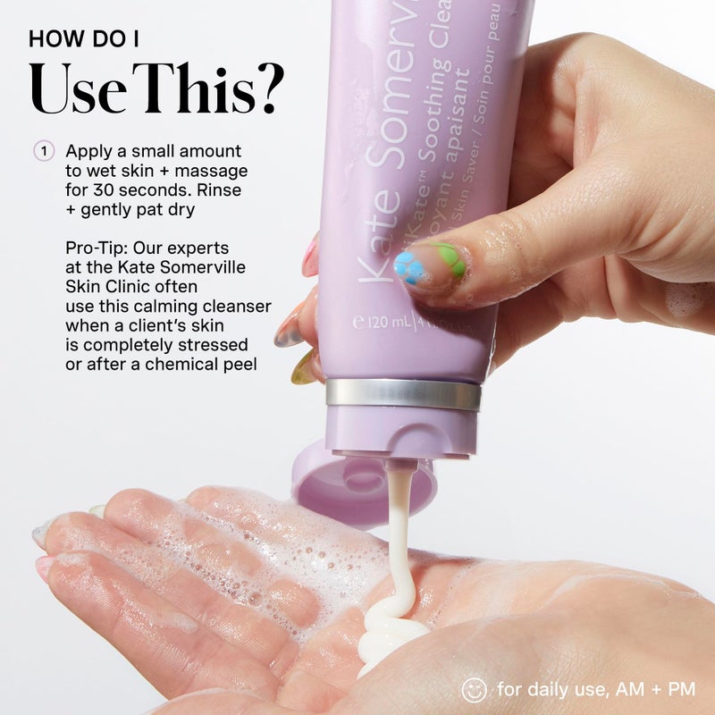 Kate Somerville DeliKate Soothing Cleanser â€“ Hydrating Face Wash for Sensitive Skin, Clinically Proven to Relieve Redness, Irritation & Tightness, 4 Fl Oz - Image 4