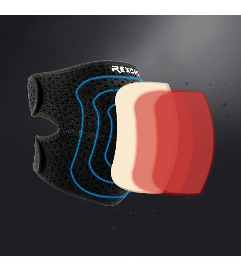 2pcs Black Running Sports Knee Pads For Fitness Hiking Basketball And Dancing Comfort Support Size M - Image 4