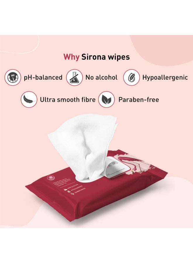 Sirona Natural Intimate Wipes, PH Balanced 10 Wipes - Image 5